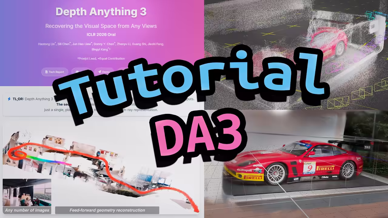 Cómo instalar y usar localmente Depth Anything V3 y sacar archivos GLB/COLMAP/Gaussian Splatting